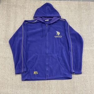 vintage‎ Minnesota Vikings hoodie mens large Blue 2000 y2k NFL zip up